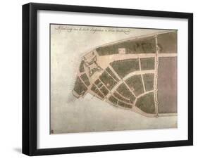 View of New Amsterdam, Costello Plan, 1660-Jacques Cortelyou-Framed Giclee Print