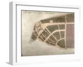 View of New Amsterdam, Costello Plan, 1660-Jacques Cortelyou-Framed Giclee Print