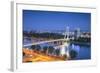 View of New Bridge at Dusk, Bratislava, Slovakia-Ian Trower-Framed Photographic Print