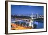 View of New Bridge at Dusk, Bratislava, Slovakia-Ian Trower-Framed Photographic Print