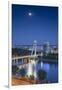 View of New Bridge at Dusk, Bratislava, Slovakia-Ian Trower-Framed Premium Photographic Print