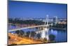 View of New Bridge at Dusk, Bratislava, Slovakia-Ian Trower-Mounted Photographic Print