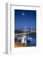 View of New Bridge at Dusk, Bratislava, Slovakia-Ian Trower-Framed Photographic Print