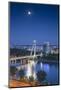 View of New Bridge at Dusk, Bratislava, Slovakia-Ian Trower-Mounted Photographic Print