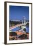 View of New Bridge over the River Danube at Dusk, Bratislava, Slovakia, Europe-Ian Trower-Framed Photographic Print