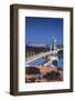 View of New Bridge over the River Danube at Dusk, Bratislava, Slovakia, Europe-Ian Trower-Framed Photographic Print