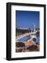 View of New Bridge over the River Danube at Dusk, Bratislava, Slovakia, Europe-Ian Trower-Framed Photographic Print