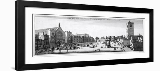 View of New Palace Yard and Westminster Hall, London, 1647-Wenceslaus Hollar-Framed Giclee Print