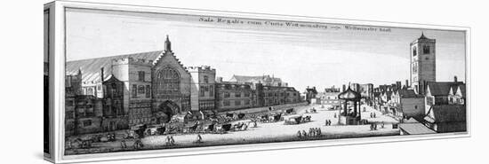 View of New Palace Yard and Westminster Hall, London, 1647-Wenceslaus Hollar-Stretched Canvas