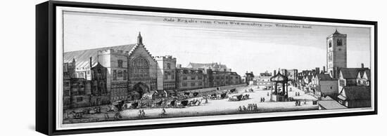 View of New Palace Yard and Westminster Hall, London, 1647-Wenceslaus Hollar-Framed Stretched Canvas