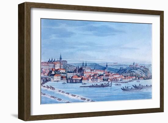 View of New Town, Prague, after 1820-J. Rattay-Framed Giclee Print