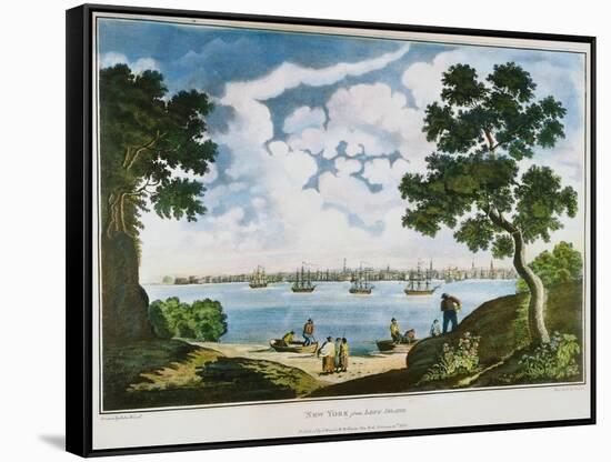 View of New York, 1801-null-Framed Stretched Canvas