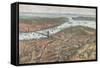 View of New York City-null-Framed Stretched Canvas