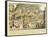 View of New York During the Great Fire of 1776; Representation Du Fue Terrible a Nouvelle York-Franz Xavier Habermann-Framed Stretched Canvas