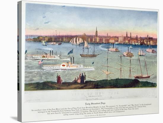 View of New York from Brooklyn Heights in 1848 from 'Old New York-null-Stretched Canvas