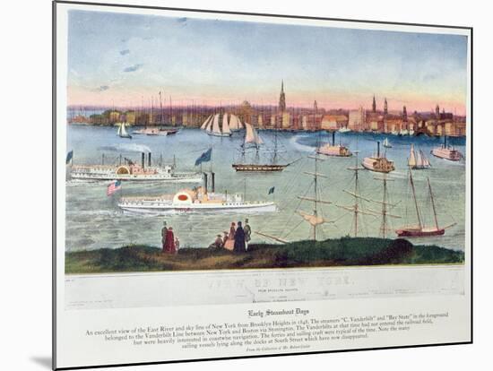 View of New York from Brooklyn Heights in 1848 from 'Old New York-null-Mounted Giclee Print