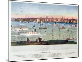 View of New York from Brooklyn Heights in 1848 from 'Old New York-null-Mounted Giclee Print