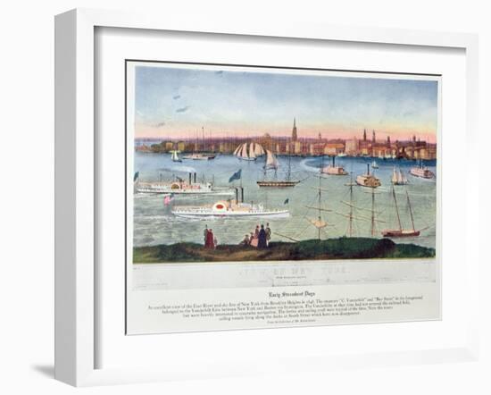 View of New York from Brooklyn Heights in 1848 from 'Old New York-null-Framed Giclee Print