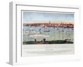 View of New York from Brooklyn Heights in 1848 from 'Old New York-null-Framed Giclee Print