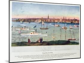 View of New York from Brooklyn Heights in 1848 from 'Old New York-null-Mounted Giclee Print