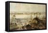 View of New York from Brooklyn Heights-John William Hill-Framed Stretched Canvas