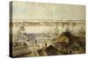 View of New York from Brooklyn Heights-John William Hill-Stretched Canvas