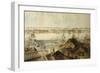 View of New York from Brooklyn Heights-John William Hill-Framed Art Print