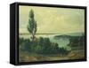 View of New York from New Jersey-John Bachman-Framed Stretched Canvas