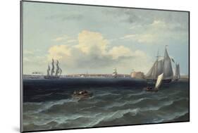 View of New York Harbor-Thomas Birch-Mounted Giclee Print