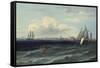 View of New York Harbor-Thomas Birch-Framed Stretched Canvas