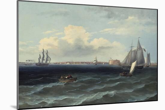 View of New York Harbor-Thomas Birch-Mounted Giclee Print