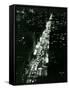 View of New York Illuminated at Night, Traffic Stretches for Miles as Cars Pour into the City-null-Framed Stretched Canvas