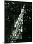 View of New York Illuminated at Night, Traffic Stretches for Miles as Cars Pour into the City-null-Mounted Premium Photographic Print