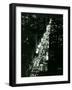 View of New York Illuminated at Night, Traffic Stretches for Miles as Cars Pour into the City-null-Framed Photographic Print