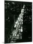 View of New York Illuminated at Night, Traffic Stretches for Miles as Cars Pour into the City-null-Mounted Photographic Print