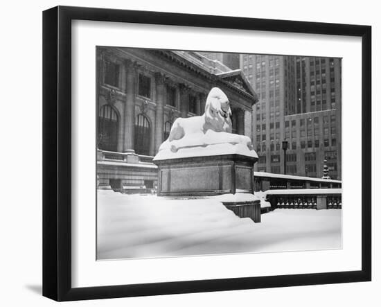 View of New York Public Library-null-Framed Premium Photographic Print