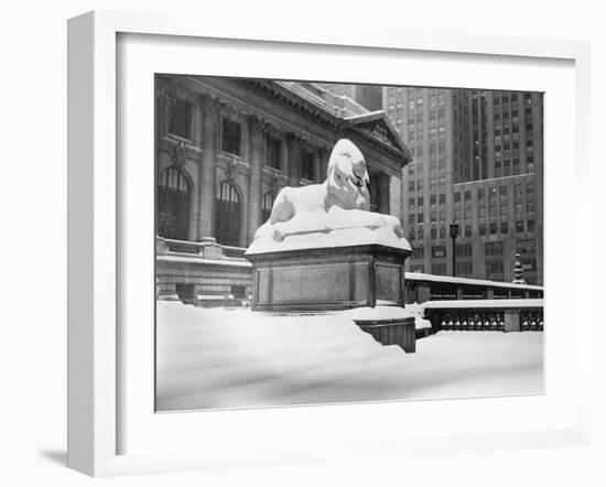 View of New York Public Library-null-Framed Premium Photographic Print