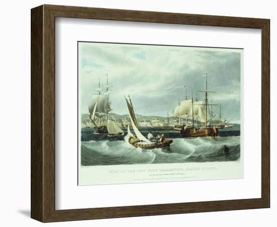 View of New York Quarantine, Staten Island, 1833-John Bachman-Framed Giclee Print