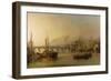 View of Newcastle from the River Tyne, with Shipping in the Foreground, 1831-Thomas Miles Richardson-Framed Giclee Print