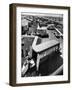 View of Newly Built Houses Jammed Side by Side, Divided by a Street Clogged with Moving Vans-J^ R^ Eyerman-Framed Photographic Print