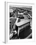 View of Newly Built Houses Jammed Side by Side, Divided by a Street Clogged with Moving Vans-J^ R^ Eyerman-Framed Photographic Print