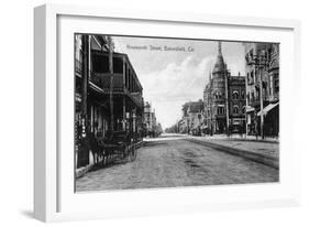 View of Nineteenth Street No. 2 - Bakersfield, CA-Lantern Press-Framed Art Print