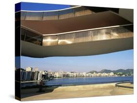 View of Niteroi, Museo De Arte Contemporanea, by Oscar Niemeyer, Rio De Janeiro, Brazil-Upperhall Ltd-Stretched Canvas