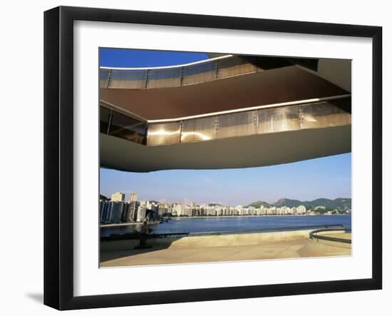 View of Niteroi, Museo De Arte Contemporanea, by Oscar Niemeyer, Rio De Janeiro, Brazil-Upperhall Ltd-Framed Photographic Print