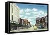 View of North Genesee Street, Waukegan, Illinois-Lantern Press-Framed Stretched Canvas