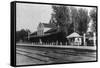 View of Northern Pacific Depot - Bismarck, ND-Lantern Press-Framed Stretched Canvas
