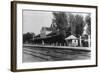 View of Northern Pacific Depot - Bismarck, ND-Lantern Press-Framed Art Print