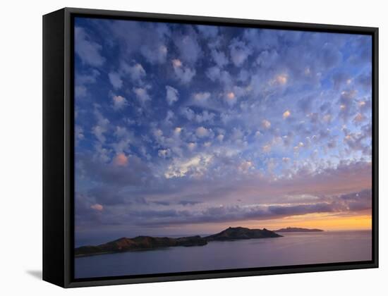 View of Northern Yasawa Island from Matacawalevu Island, Yasawa Chain, Fiji-Michele Falzone-Framed Stretched Canvas