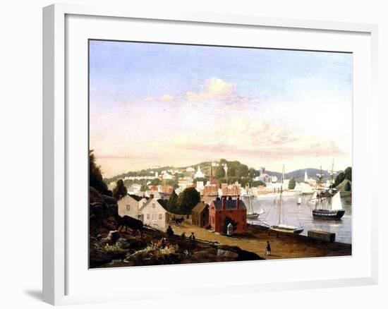 View of Norwich, Connecticut, USA, 1849-Fitz Henry Lane-Framed Giclee Print