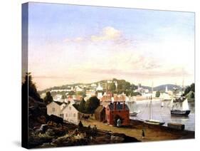View of Norwich, Connecticut, USA, 1849-Fitz Henry Lane-Stretched Canvas
